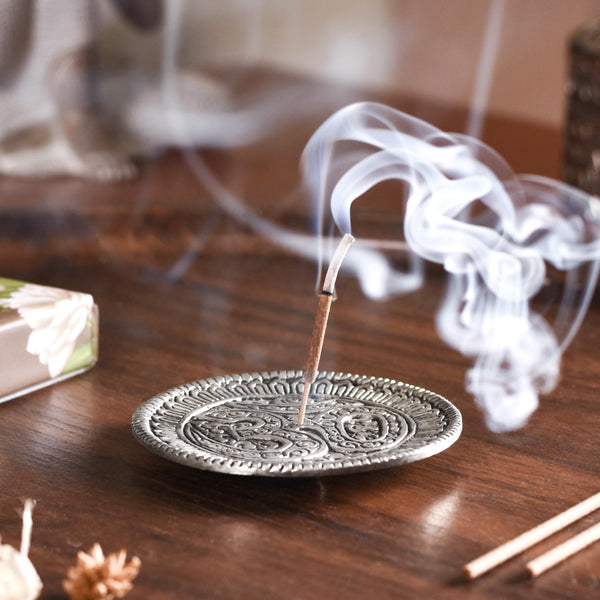 Om Incense Holder With Vanilla Incense Sticks