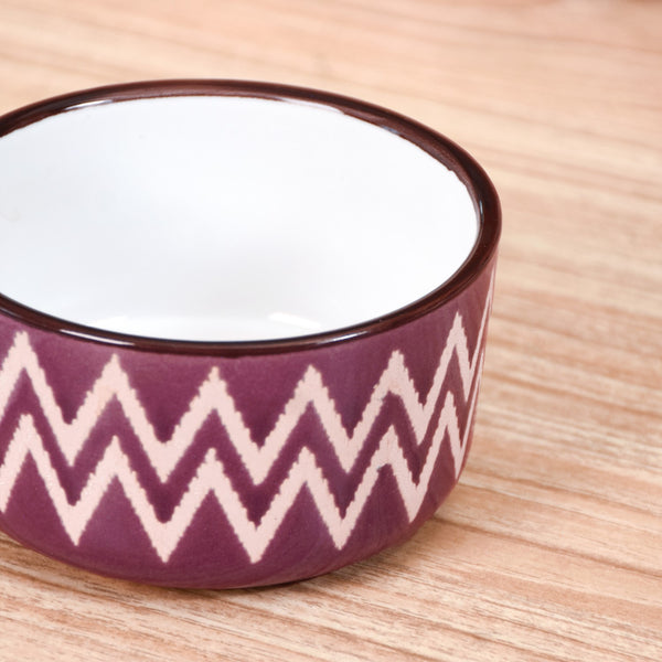 Oscilla Ceramic Small Bowl For Nuts Set Of 4 Purple 200ml