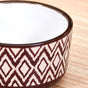 Set Of 4 Kaleido Ceramic Bowl For Nuts Brown 200ml