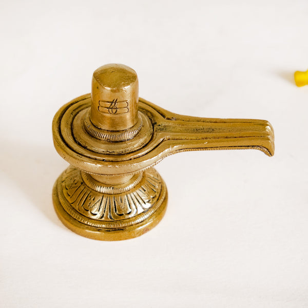 Shivling Brass Showpiece For Puja Room 5cm