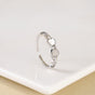 Pretty Bow And Hearts Silver Ring