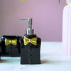 Dapper Shirt With Bow Ceramic Bath Set Of 3 Black