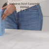 Stainless Steel Double Walled Casserole With Glass Lid 1000ml