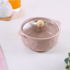 Peach Pebble Ceramic Serving Bowl With Lid 950ml