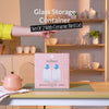 Set Of 2 Glass Storage Container with Ceramic Bird Lid 1500ml