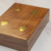 Handcrafted Wooden Box With Set Of 2 Playing Cards