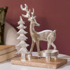 Christmas Tree And Reindeer Candle Holder