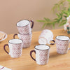 Kaleido Ceramic Tea Cup Set Of 6 Pink 250ml