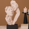Stone Finish Warm Embrace Couple Figurine For Home Decor