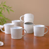 Cresta Ceramic Coffee Mug Set Of 6 Off White 300ml