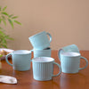 Cresta Ceramic Coffee Cup Set Of 6 Blue 300ml