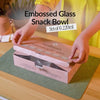 Embossed Glass Snack Bowl Set Of 6 220ml