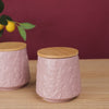 Embossed Snack Jar Set Of 2 Lavender