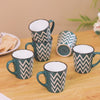 Oscilla Ceramic Tea Cup Set Of 6 Green 250ml