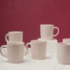 Matte Pink Ceramic Mug Set Of 6 220ml