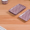 Oscilla Ceramic Platter Set Of 4 Purple 7 Inch