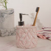Soft Girl Vintage Floral Ceramic Dispenser With Holder Pink