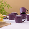 Cresta Ceramic Coffee Cup Set Of 6 Purple 300ml