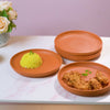 Set Of 4 Terracotta Dinner Plates - Dinner plates, terracotta plates, round plates, dinner plate set