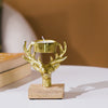 Set Of 2 Gold Stag Tea Light Candle Holder