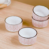 Baroque Ceramic Small Bowl Set Of 4 Pink 200ml