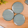 Set Of 4 Oscilla Ceramic Dinner Plate Green 11 Inch