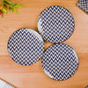 Ceramic Oscilla Dinner Plate Set Of 4 Navy 11 Inch