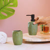 Sage Green Bathroom Set Of 2 With Organic Texture