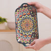 Mandala Melange Long Platter Dish Green