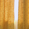 Set Of 2 Mustard Yellow Embroidered Long Curtain 108x54 Inch