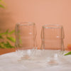 Borosilicate Double Wall Glass Tumbler Set Of 2 375ml