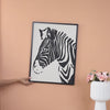 Zebra Safari Embossed Wall Decor For Living Room 23x17 Inch
