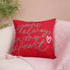 Always In My Heart Cushion Cover Set Of 2 Red White 16x16 Inch