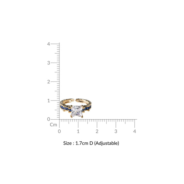 Regal Glow Princess Cut Solitaire Gold Ring