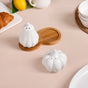 Pumpkin Salt And Pepper Shakers With Wooden Tray