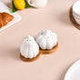 Pumpkin Salt And Pepper Shakers With Wooden Tray