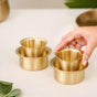 Pure Brass Filter Coffee Tumbler Dabara Set Of 4 - Coffee tumbler set, dabara set, coffee tumblers, brass coffee cups, filter coffee set