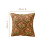 Soft Florals Embroidered Cushion Cover Taupe