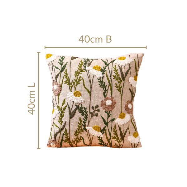 Daisy Dreams Cotton Sofa Cushion Cover 40x40cm