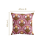 Tufted Blossoms Art Deco Purple Cushion Cover