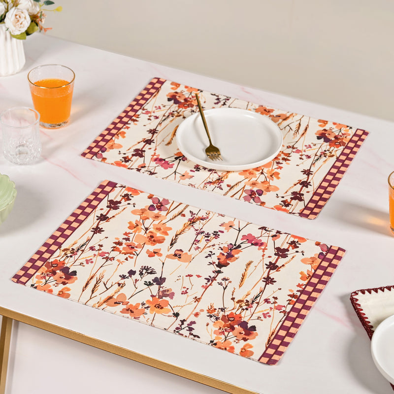 Checkered Border Placemat Set Of 4