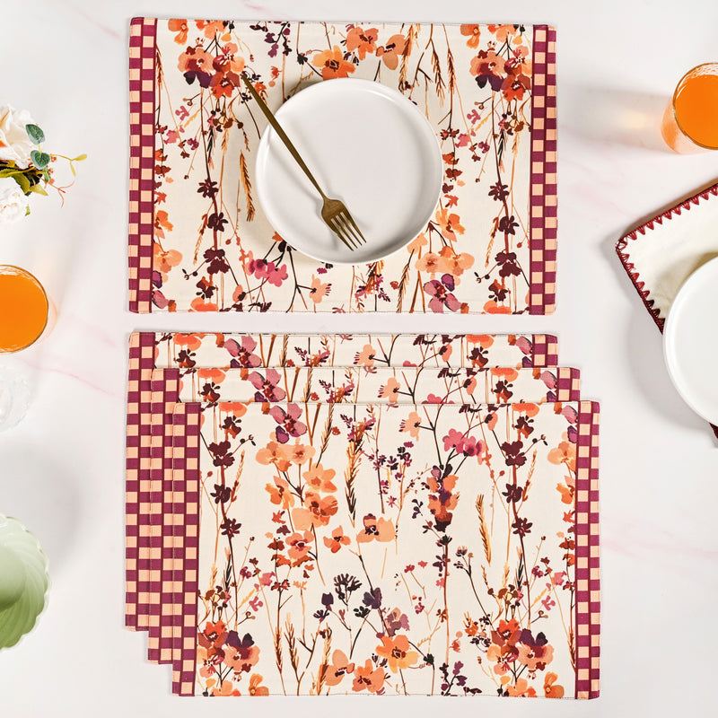 Checkered Border Placemat Set Of 4