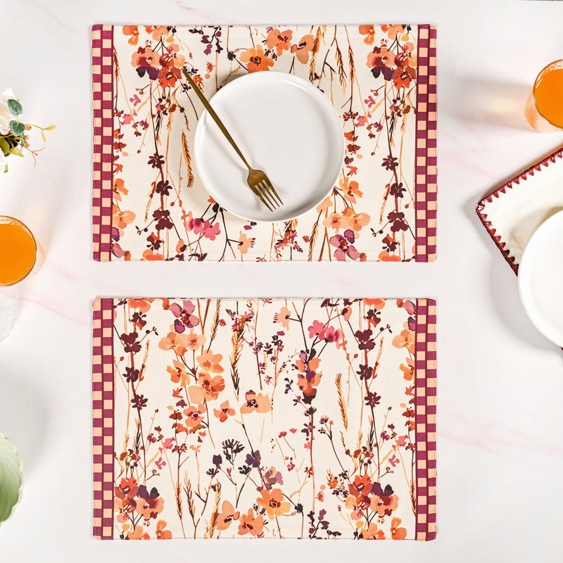 Checkered Border Placemat Set Of 4
