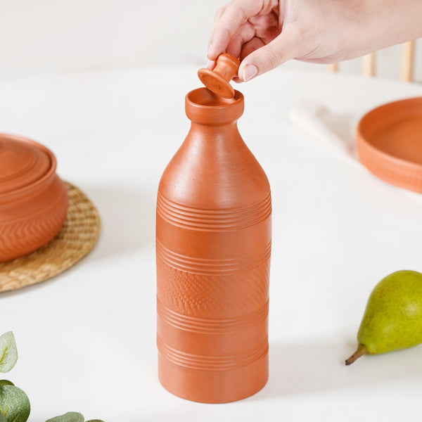 Earthen Clay Water Bottle 850ml