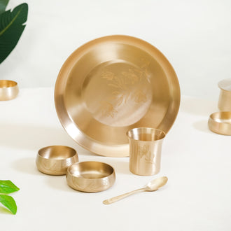 Luxe Premium Kansa Dinner Set Of 5