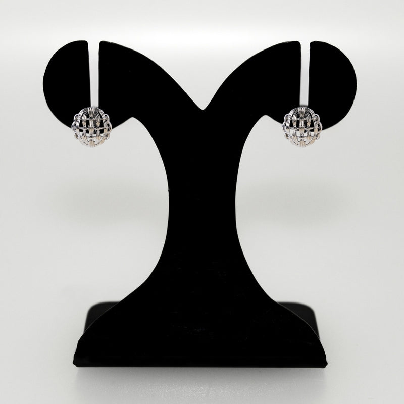 Pure Weave Studs Silver