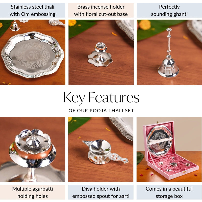 Pushpanjali Offering Pooja Thali Set Of 6