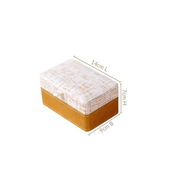 Quadrata Pattern Portable Jewellery Box With Mirror