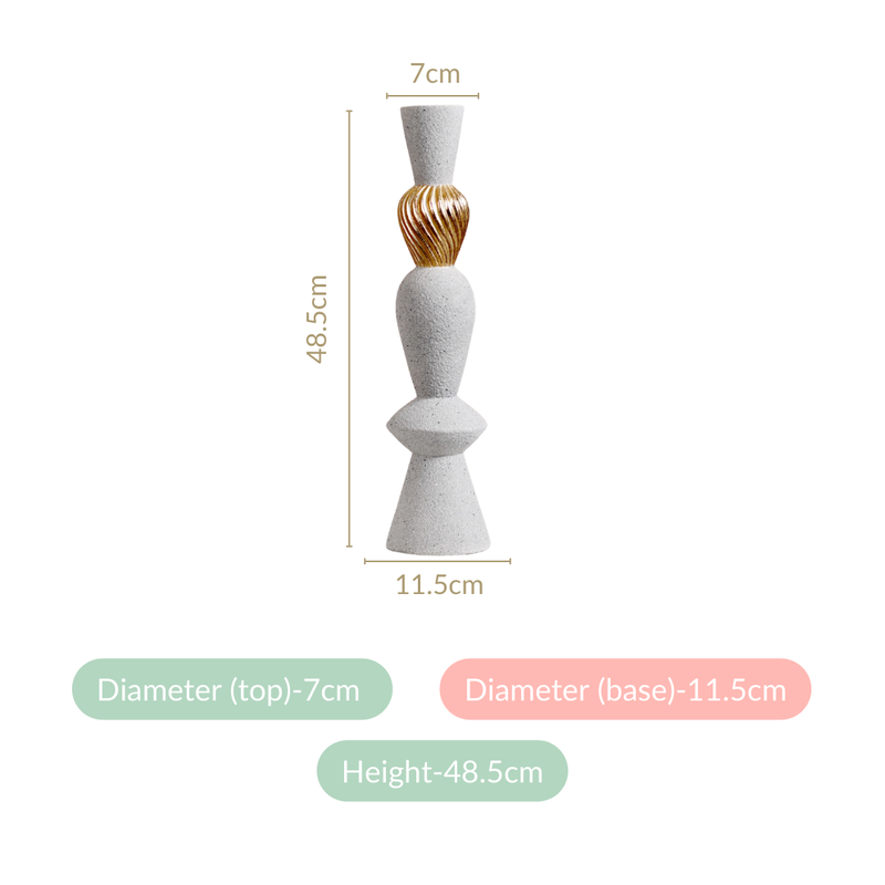 Quartz Sand Resin Pole Showpiece