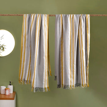 Grey Sunset Highly Absorbent Bath Towel Set Of 2